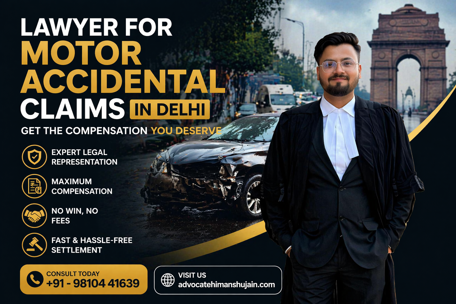 Lawyer For Motor Accidental Claims In Delhi