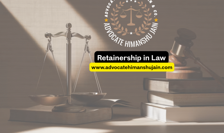 retainership in law mean, and why should you consider entering into one with a reputable advocate? Here on the website of Advocate Himanshu Jain, we’ll explore the benefits, the structure, and things to watch for when engaging in a retainership in law arrangement.