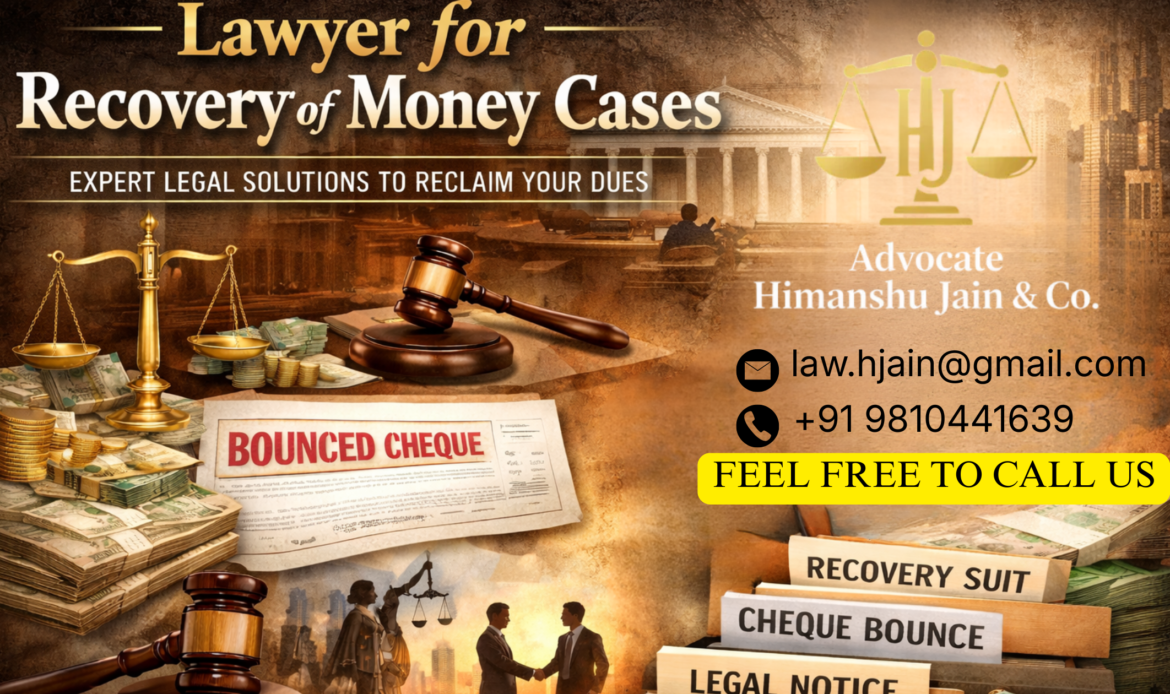 Lawyer for Recovery of Money Cases have gained momentum in contemporary society because of the high demands of time.