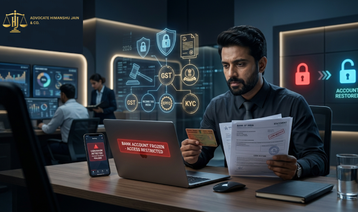 how to defreeze bank account in India